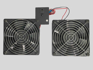 2 x 12 Volt Fans With Power Pack